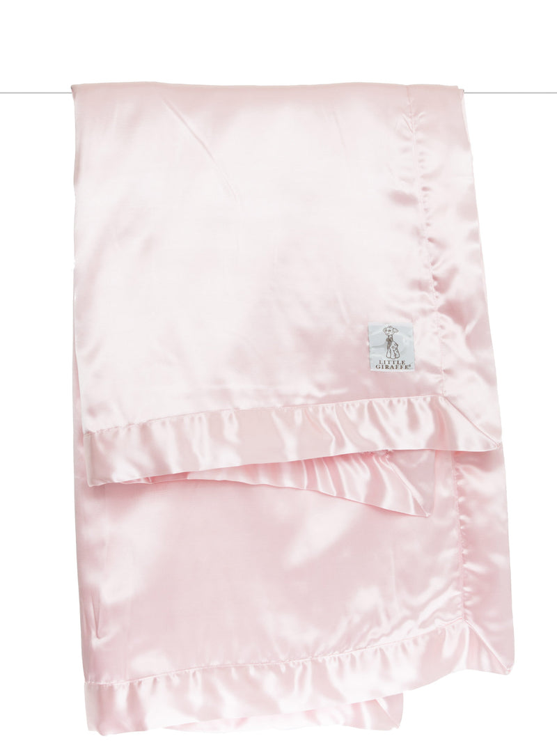 Little Giraffe Chenille Satin Baby Blanket