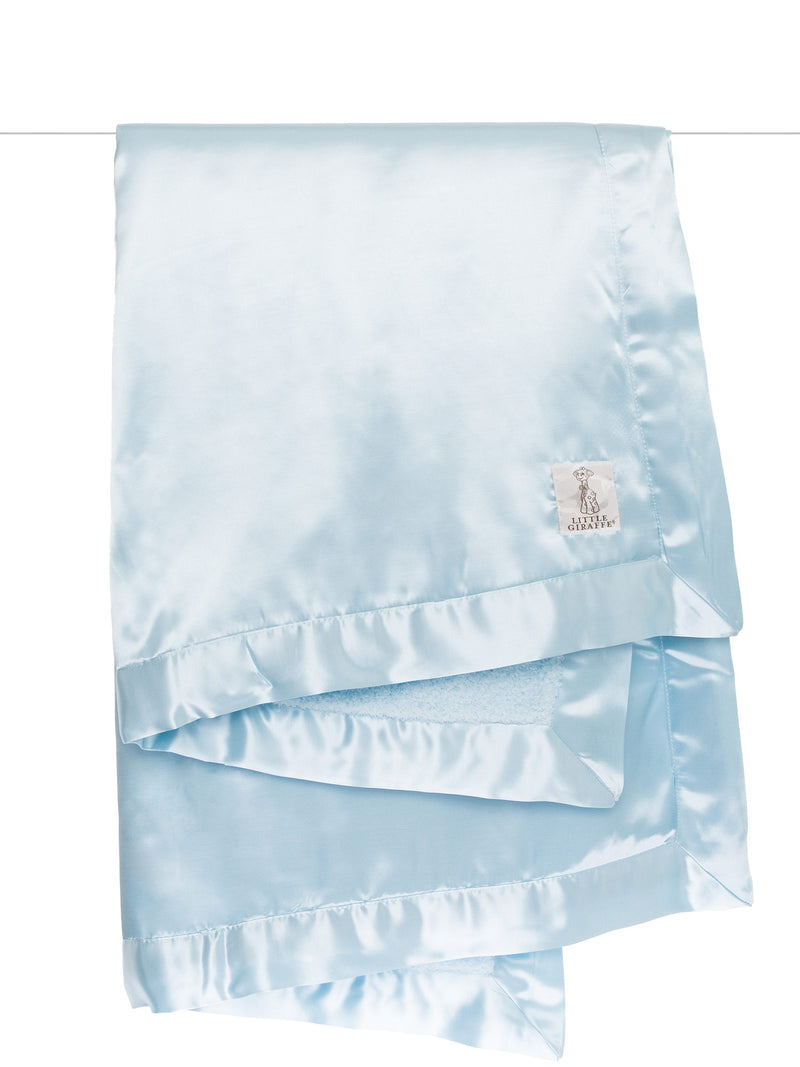 Little Giraffe Chenille Satin Baby Blanket