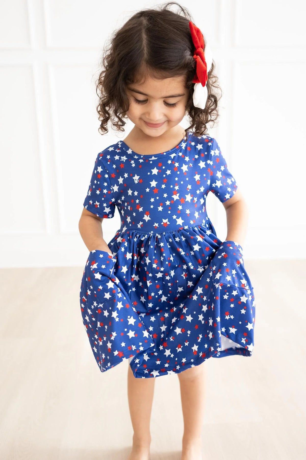 Mila & Rose Star Bright S/S/ Pocket Twirl Dress