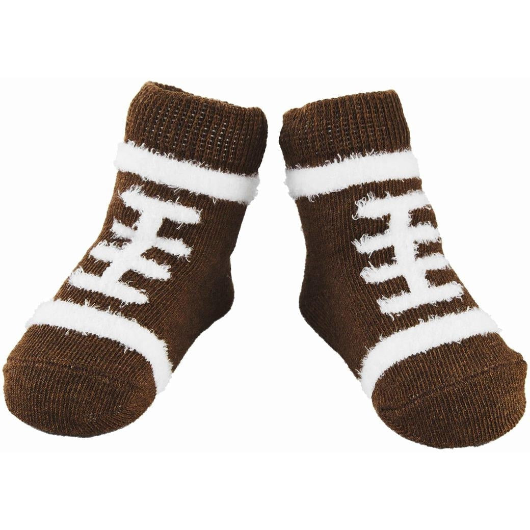 Mud Pie Football Chenille Socks