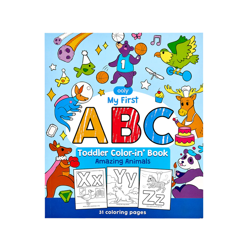 OOLY ABC: Amazing Animals Toddler Color-In Book