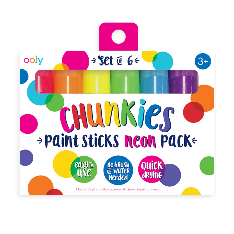 OOLY Chunkies Paint Sticks | NEON | Set of 6