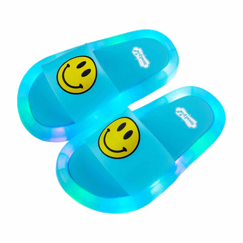 Mud Pie Toddler Light-Up Smiley Sandals - Blue