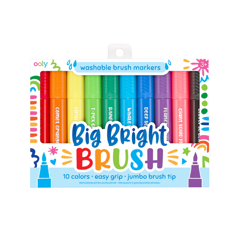 OOLY Big Bright Brush Markers - Set of 10