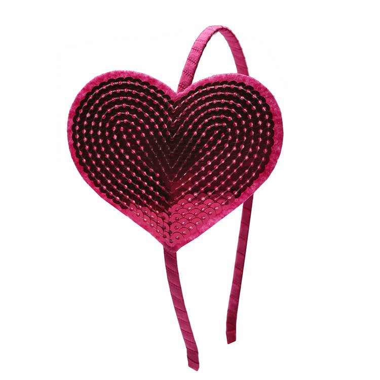 Sparkle Sisters by Coture Clips Pink Heart Headband