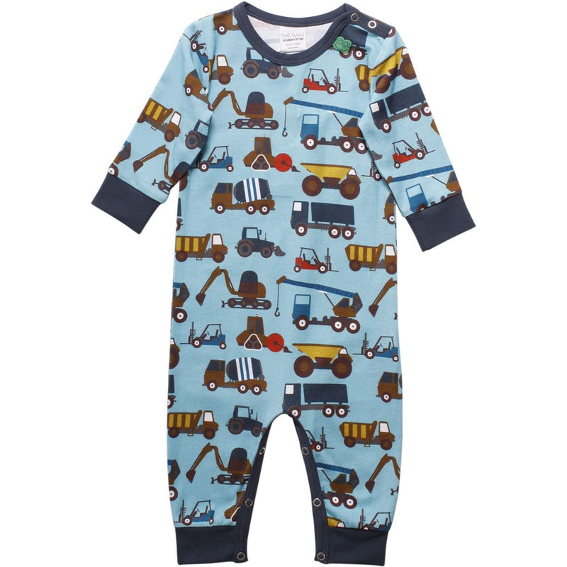 Fred's World by Green Cotton tractor long sleeve onesie