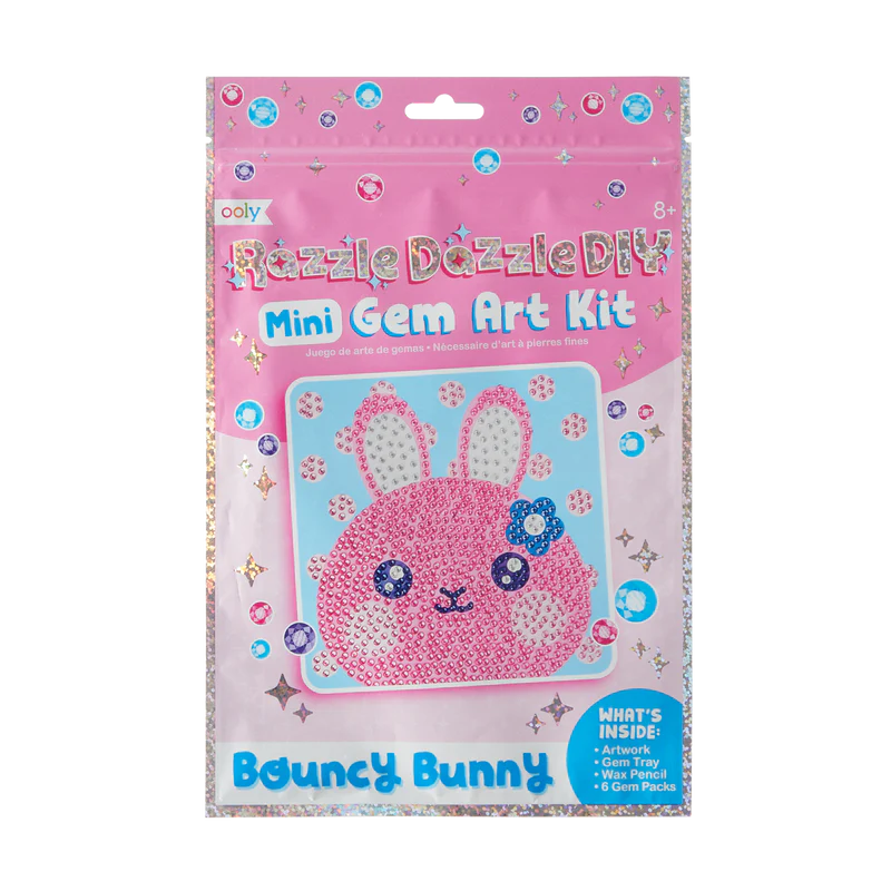 OOLY Razzle Dazzle D.I.Y. Mini Gem Art Kit | Bouncy Bunny