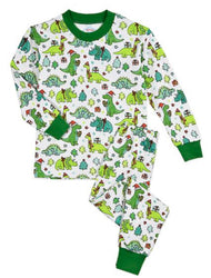 Sara's Prints 2pc Christmas Dino Pajamas