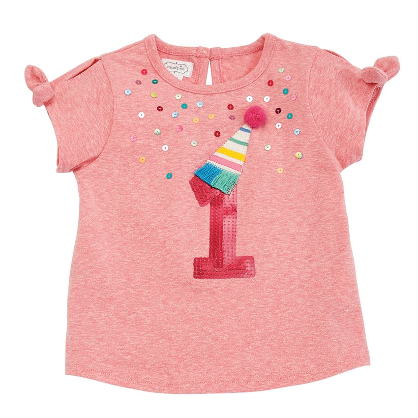 Mud Pie One Birthday Tee