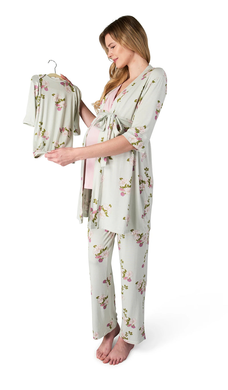 Everly Grey Roxanne Navy Strip 5pc Pajama