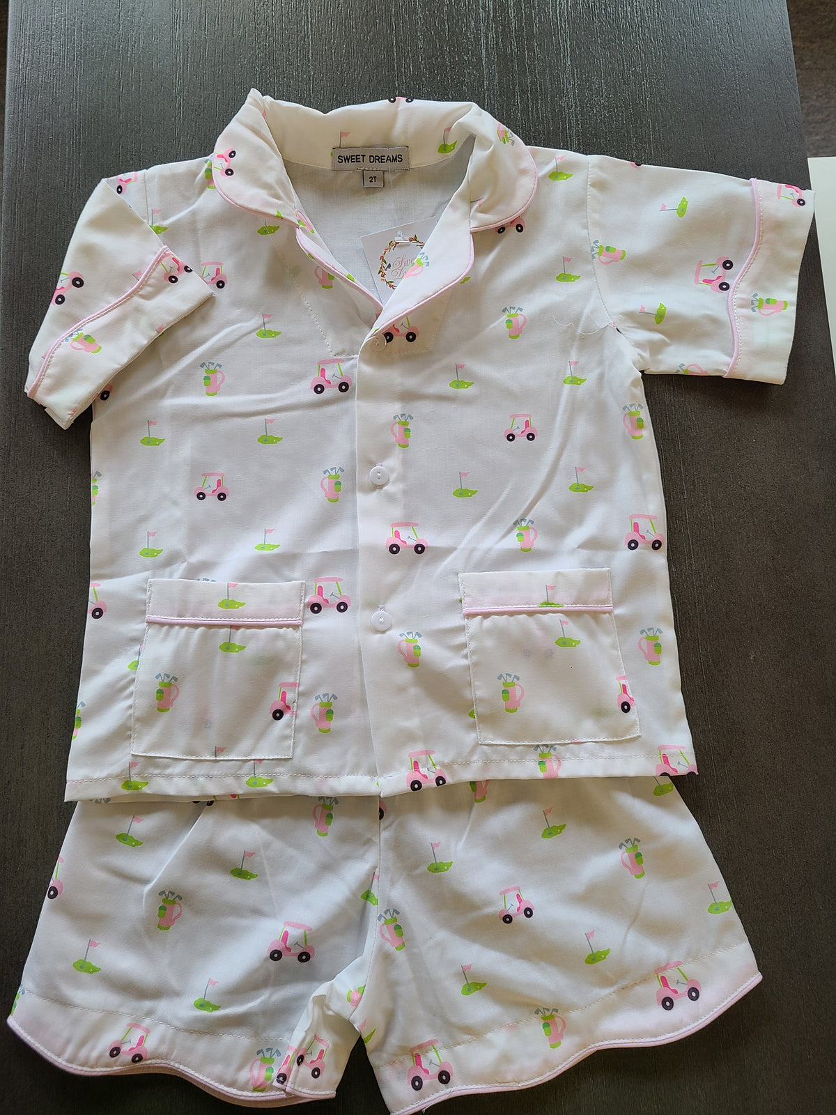 Sweet Dreams Golf Print Girl Pajama Set