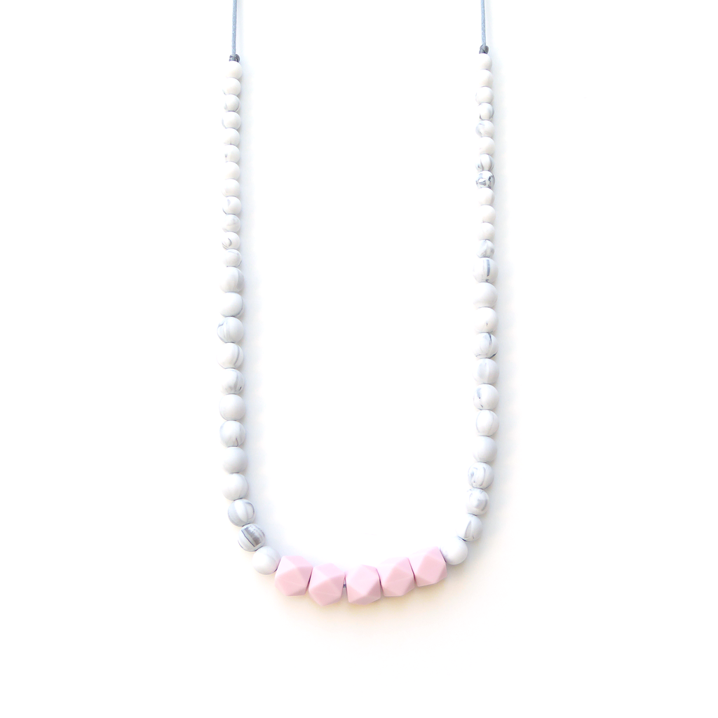 Loulou Lollipop Carrera Marble Silicone Teething Necklace