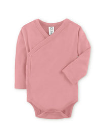 Colored Organics Long Sleeve Kimono Bodysuit - Rose