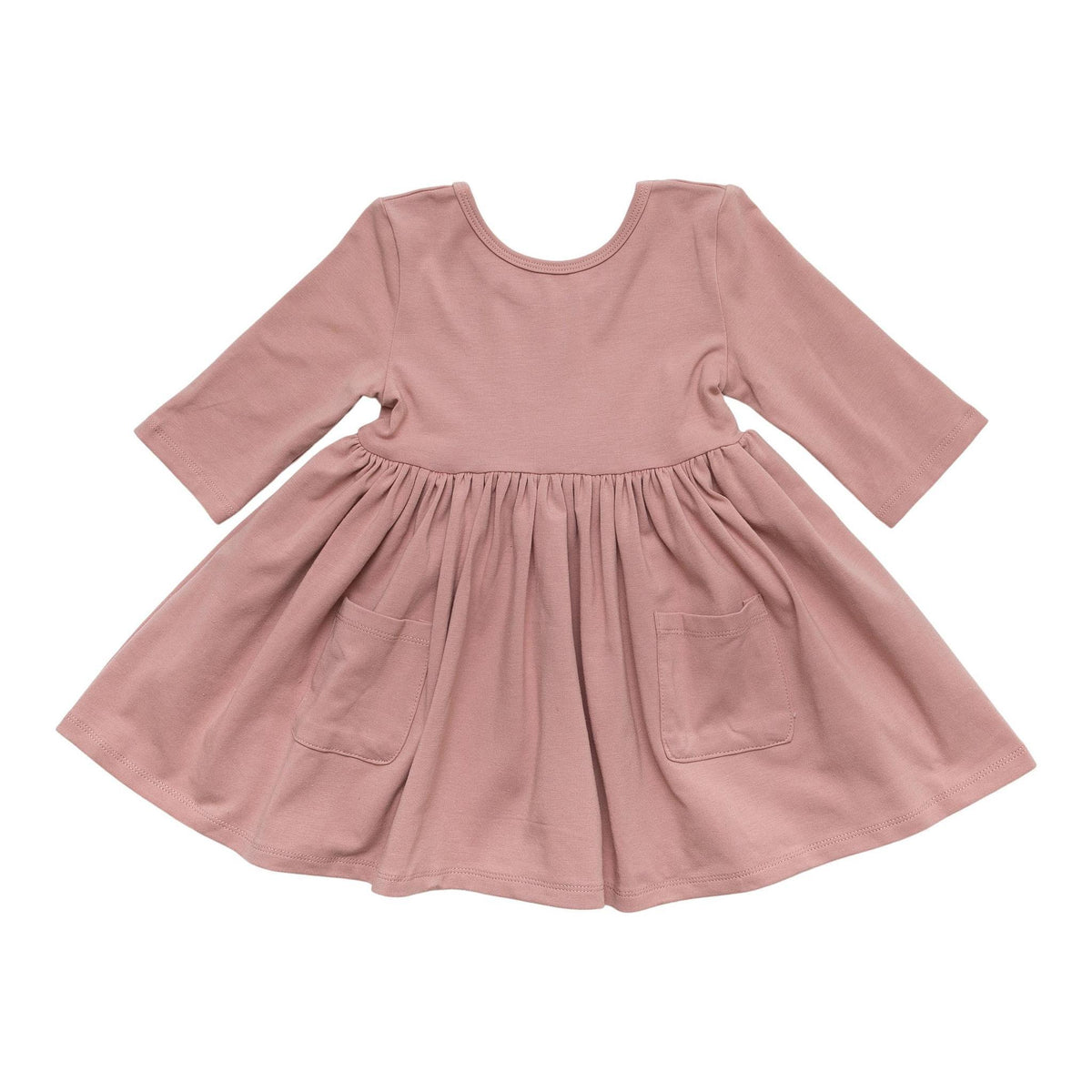 Mila & Rose 3/4 Sleeve Pocket Twirl Dress - Vintage Pink