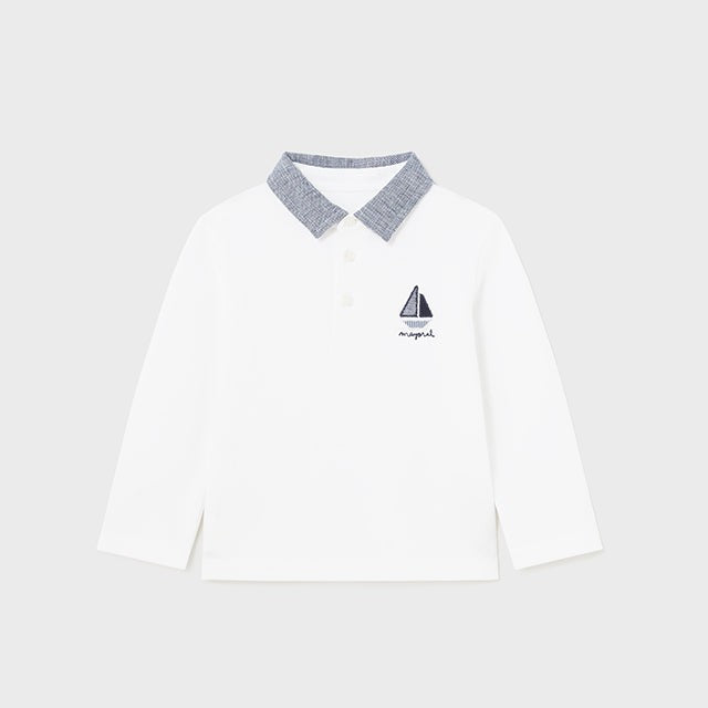 Mayoral L/S Polo | White