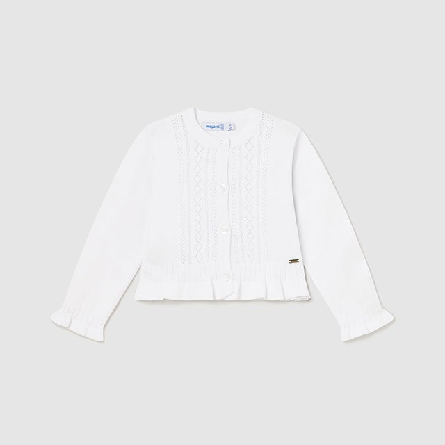 Mayoral Knit Cardigan | White