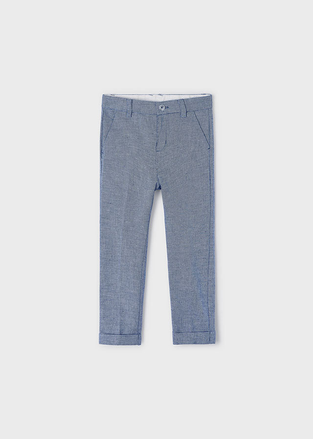 Mayoral Linen Suiting Pants | Cyan