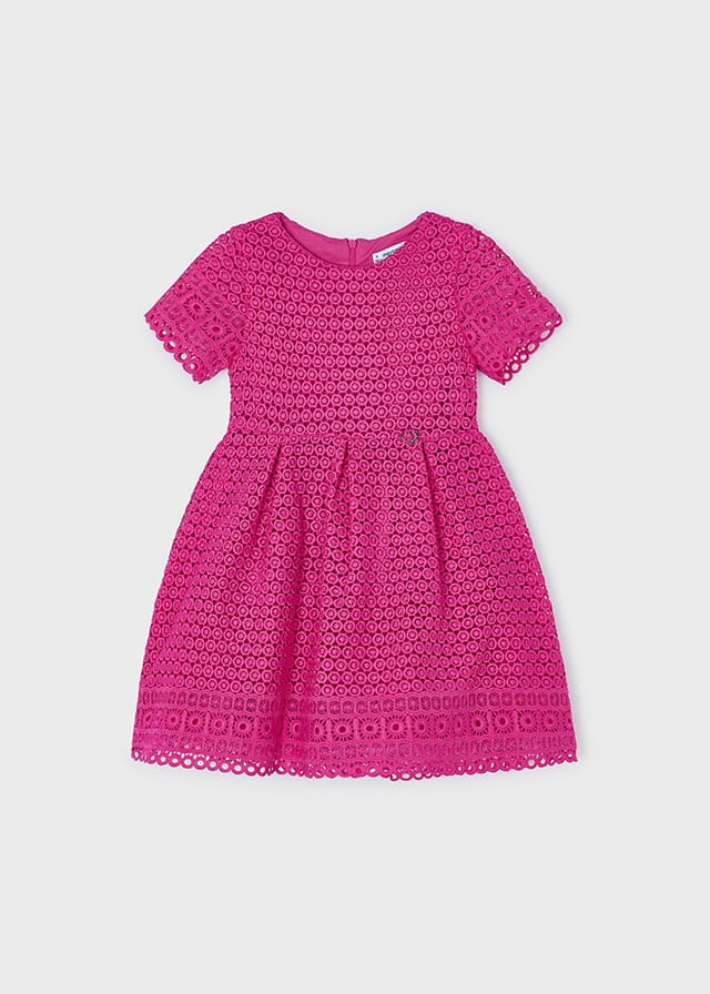 Mayoral Embroidered Dress | Fuchsia Mayoral Embroidered Dress | Fuchsia