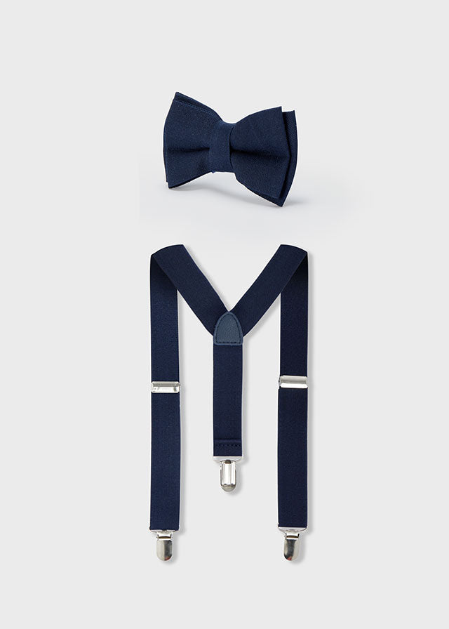 Mayoral Bowtie & Suspender Set | Navy