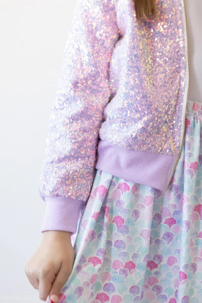 Mila & Rose Lavender Sequin Jacket