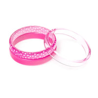 Lilies & Roses Pink Mix Bangles - Set of 3