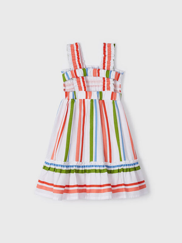 Mayoral Contrast Stripe Strappy Dress