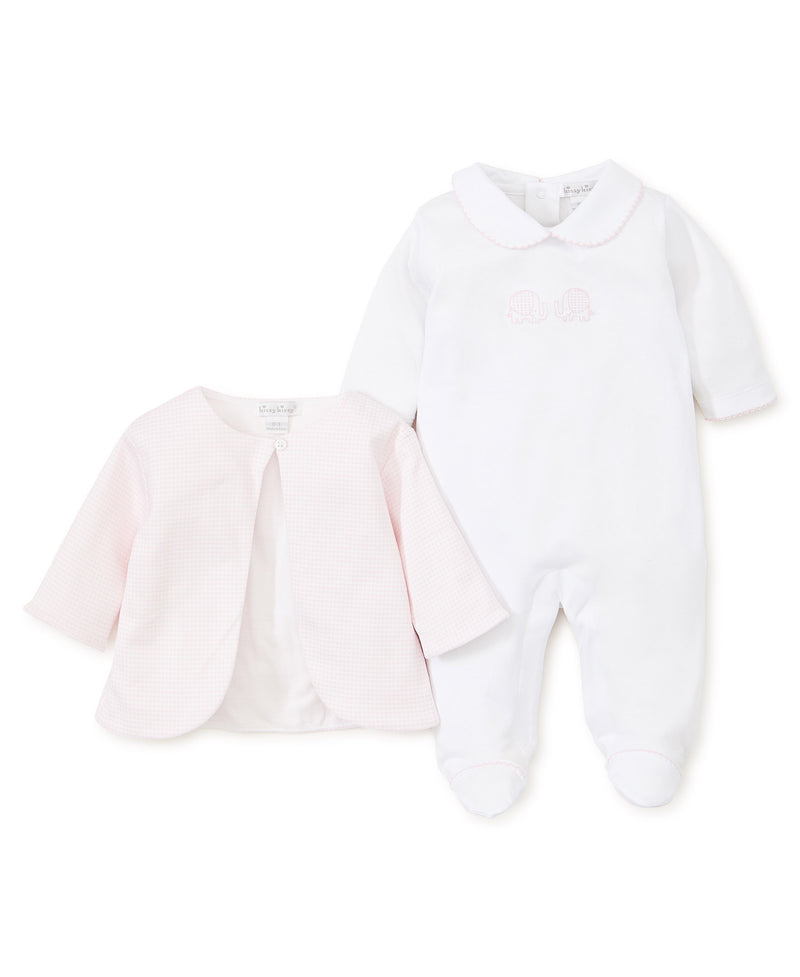 Kissy Kissy Trunk Tales Footie w/ Jacket - White Pink