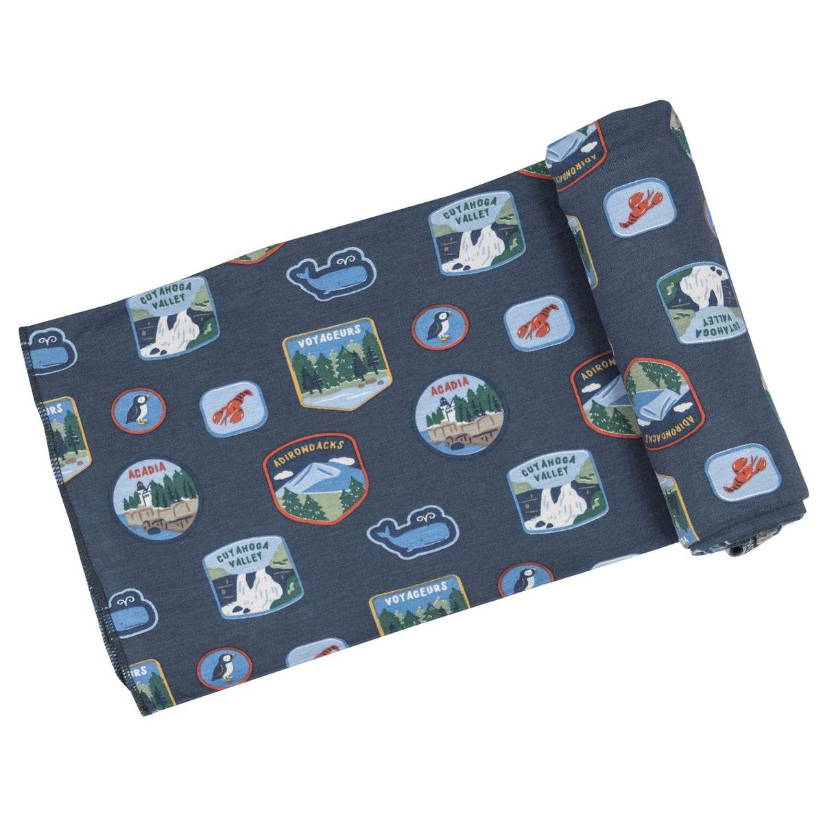 Angel Dear National Parks Patches New England Swaddle Blanket