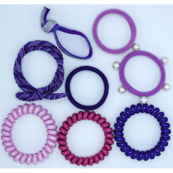 Hair Ties Color Pop Set- Purple