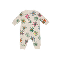 Angel Dear Painted Daisies Baseball Collar Romper