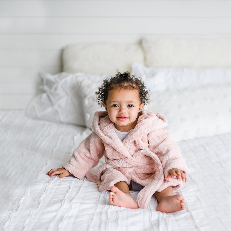 Organic Cotton Hooded Cover-Up in Blush