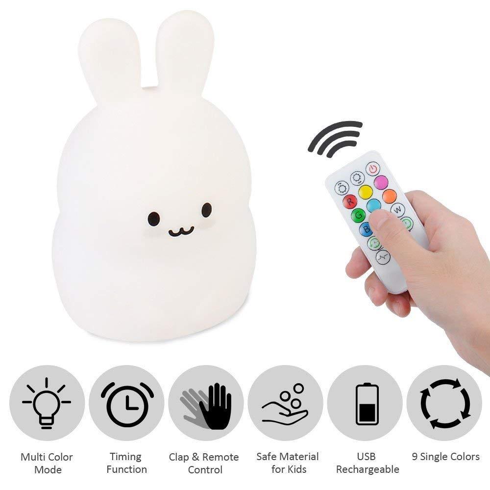 LumiPets LED Nightlight with Remote - Bunny