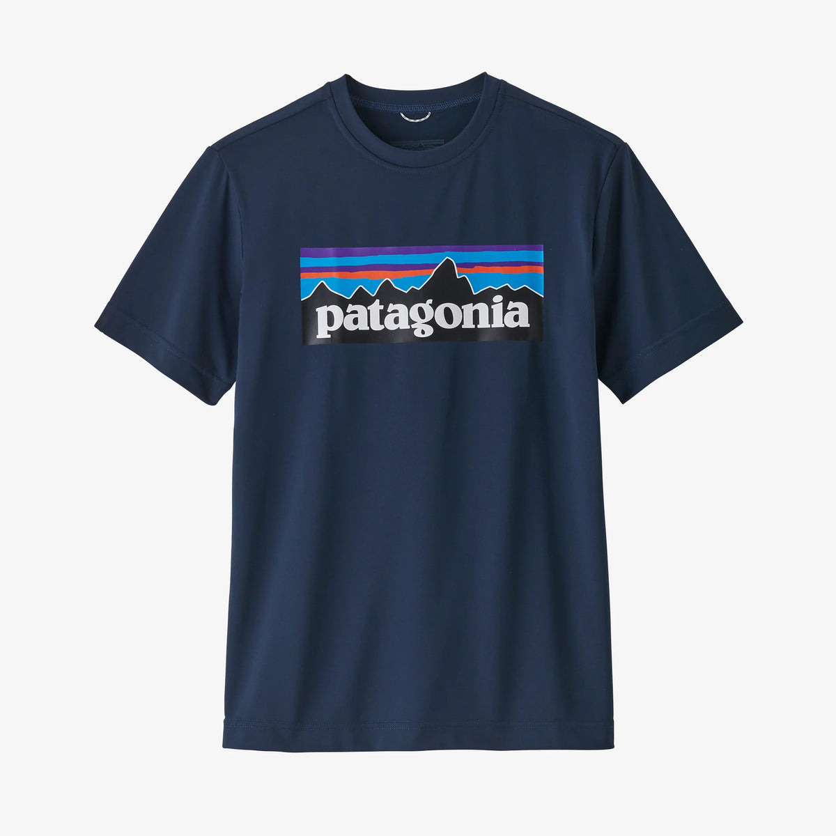 Patagonia - Boys' Capilene Cool Daily T-Shirt - P6 Logo: New Navy