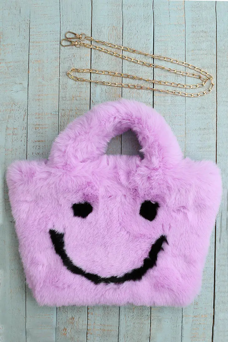 Sparkle Sisters Faux Fur Happy Bag | Blue| Pink