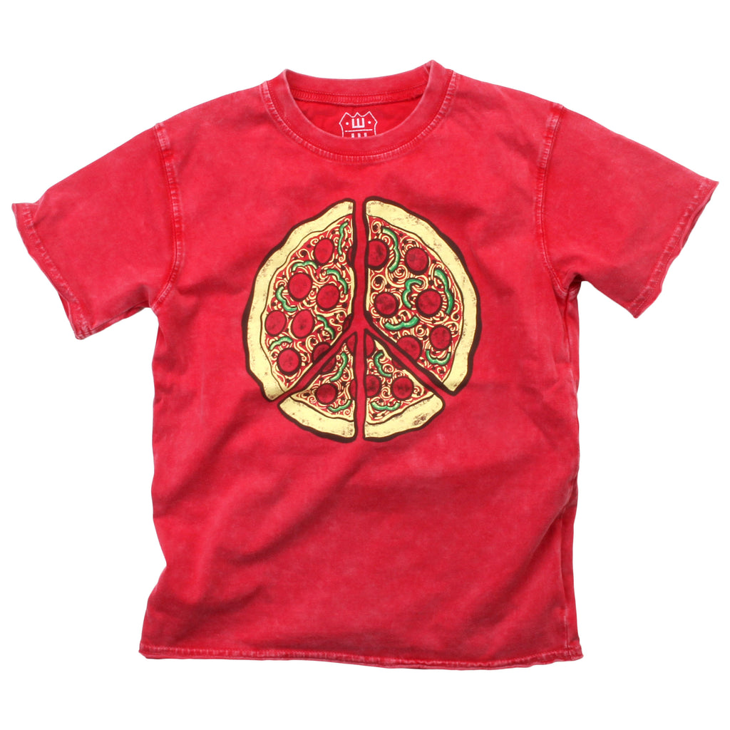 Wes & Willy Faded Tee - Pizza Peace