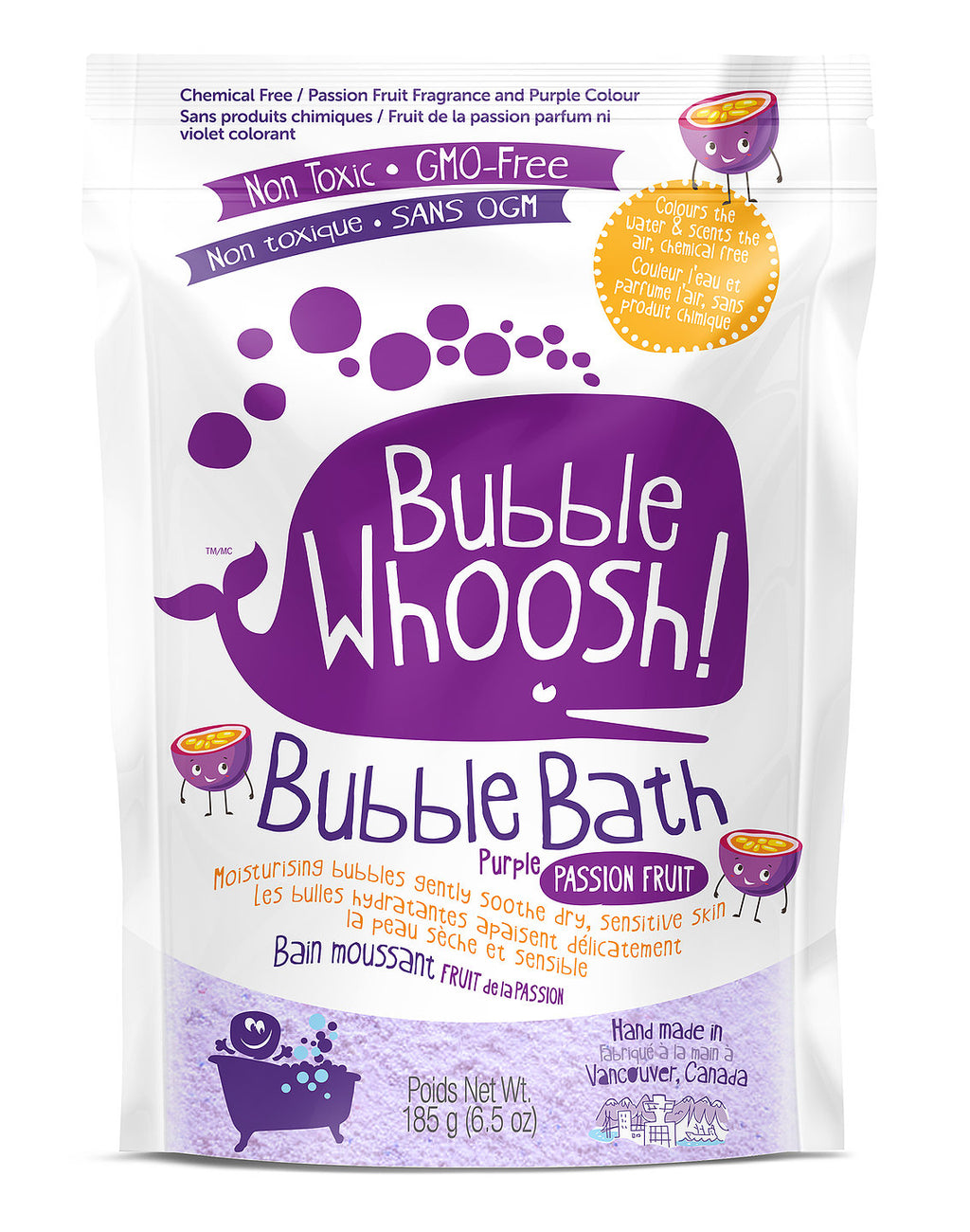 Bubble Whoosh- Non-Toxic Bubble Bath- Passion Fruit
