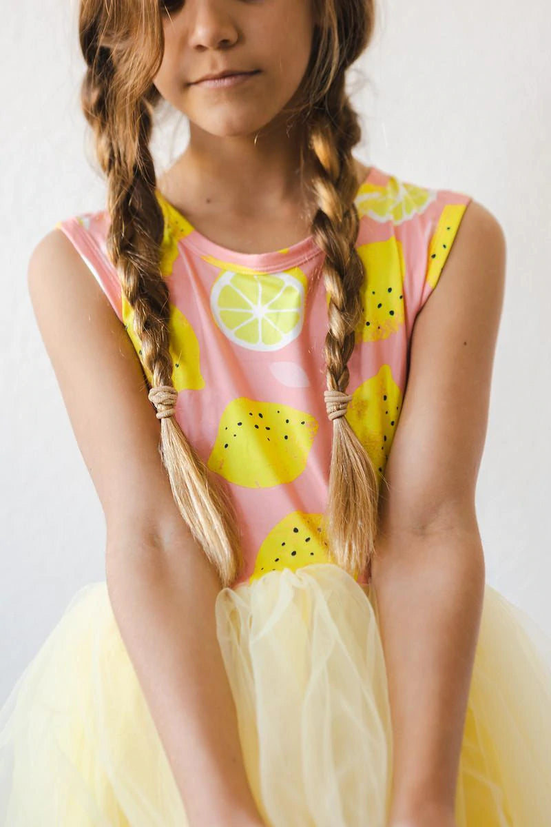 Mila & Rose Lemon Chiffon Tank Tutu Dress