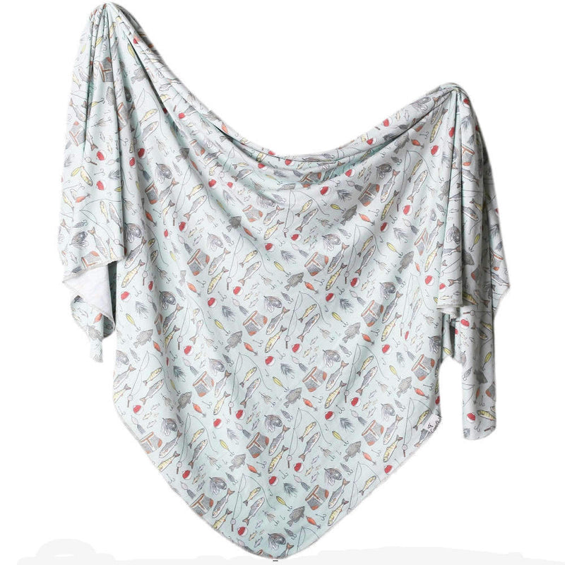 Copper Pearl Knit Swaddle Blanket | Trout