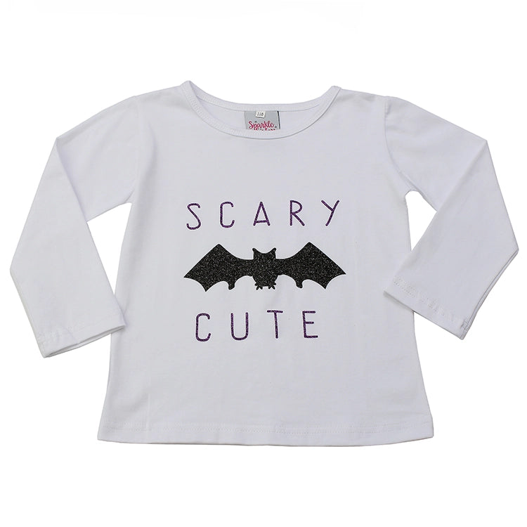 Sparkle Sisters by Couture Clips Sacary Cute Long Sleeve Halloween Tee