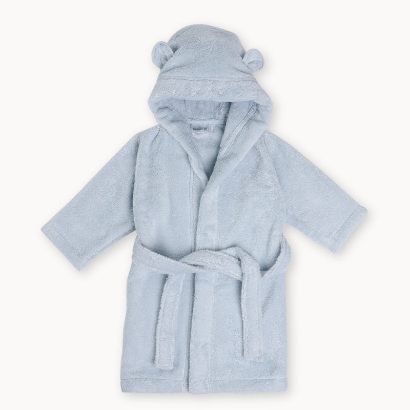 Organic Cotton Hooded Cover-Up in Blue