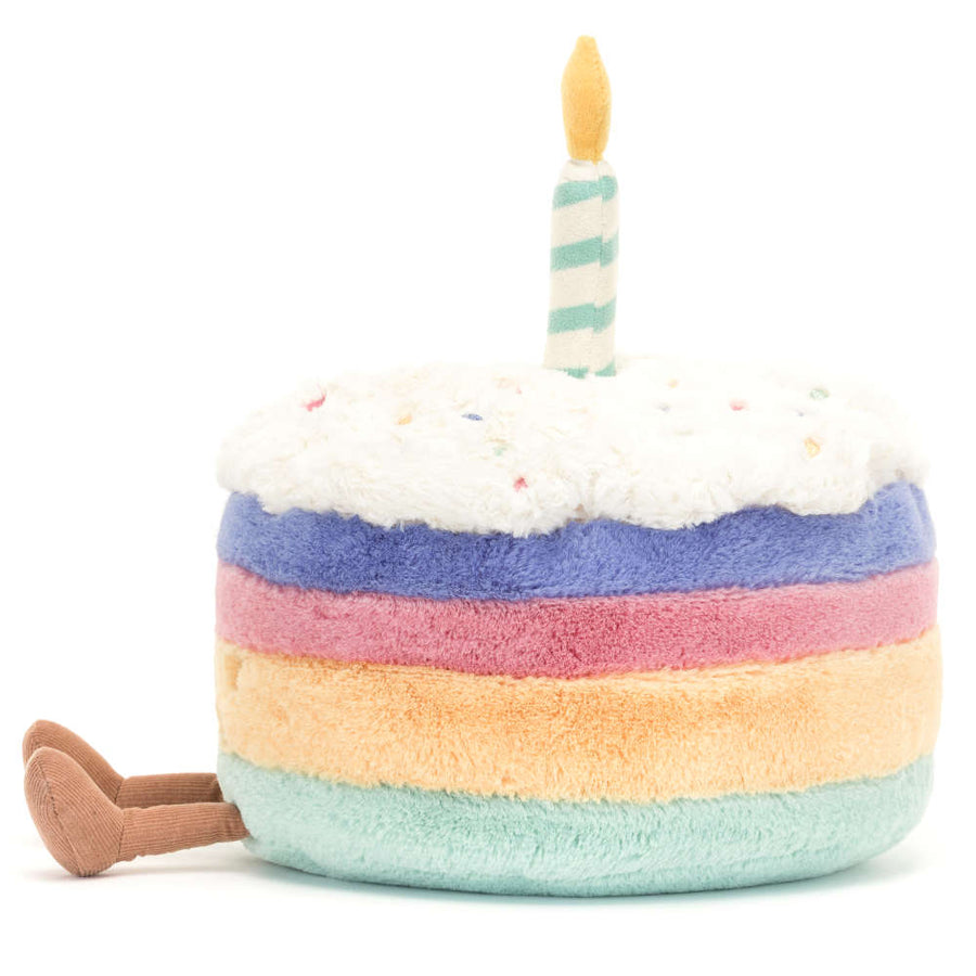 Jellycat Amuseable Rainbow Birthday Cake Medium – Baby Go Round, Inc.