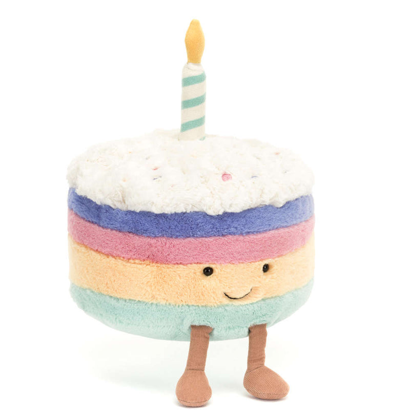 Jellycat Amuseable Rainbow Birthday Cake Medium – Baby Go Round, Inc.