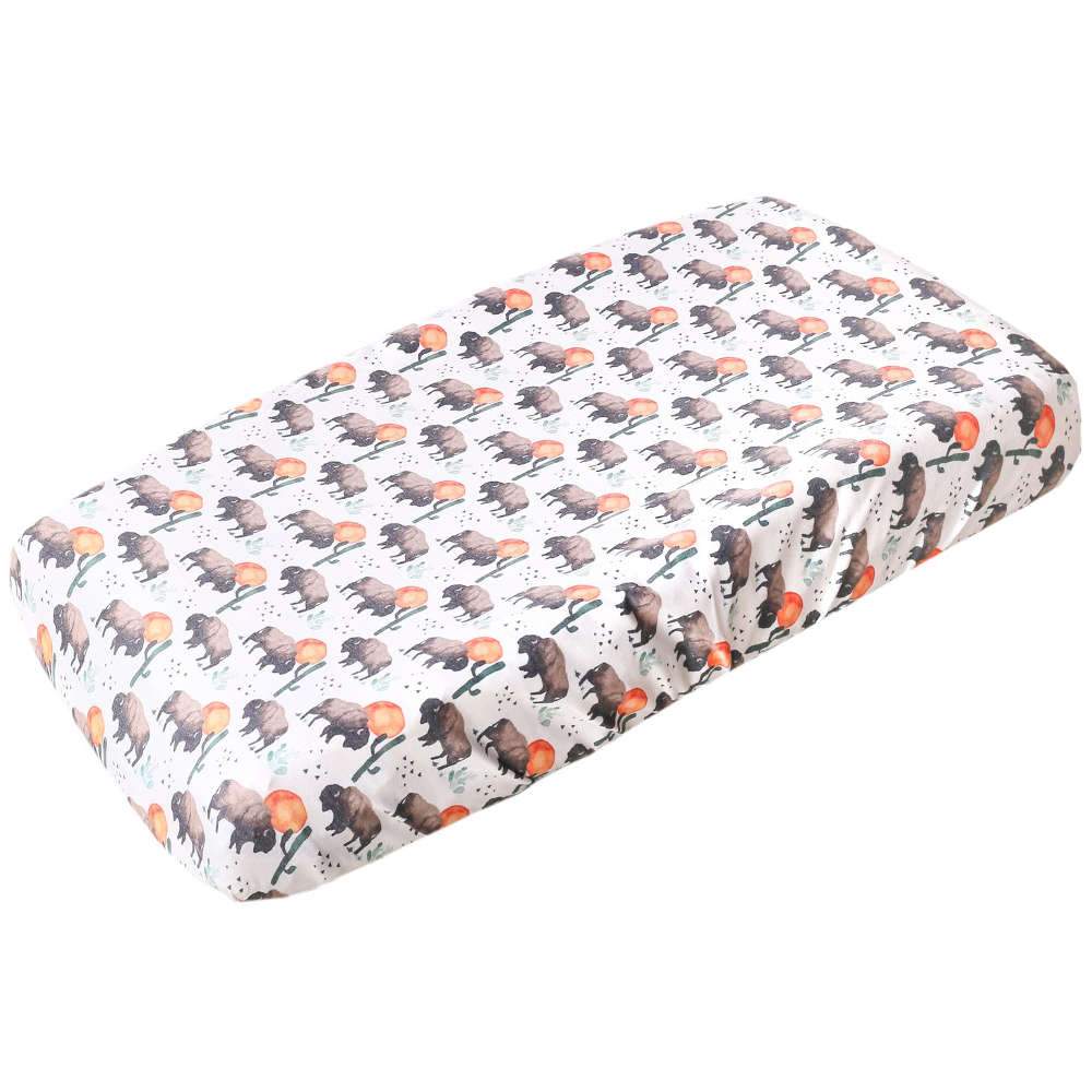 Copper Pearl Diaper Changing Pad Cover - Bison