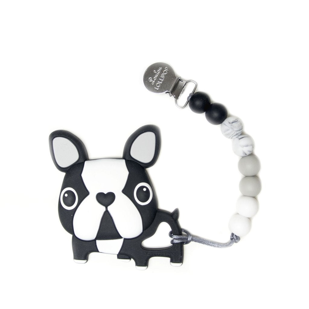 Loulou Lollipop Boston Terrier - Black with Holder Set