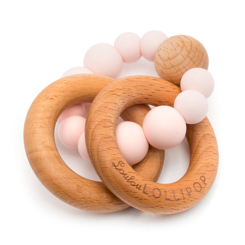 Loulou Lollipop Bubble Wood + Silicone Teether