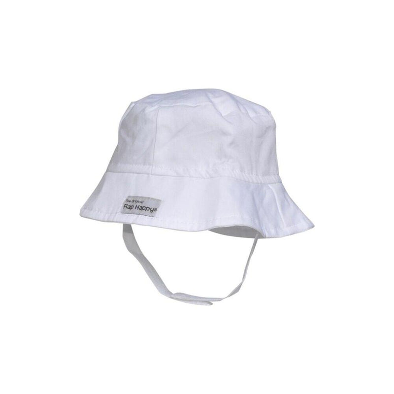 Flap Happy Original Flap Hat w/Ties UPF 50+ - White