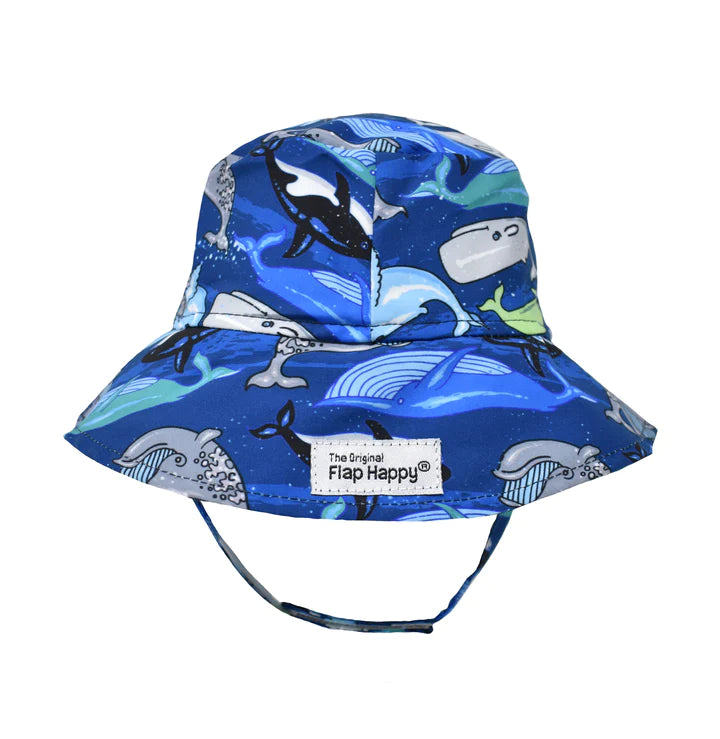 Flap Happy UPF 50+ Bucket Hat - E - Whale Wonder