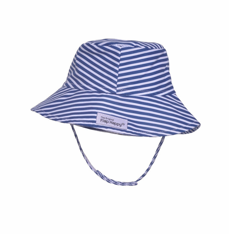 Flap Happy UPF 50+ Bucket Hat - Navy Preppy Stripe