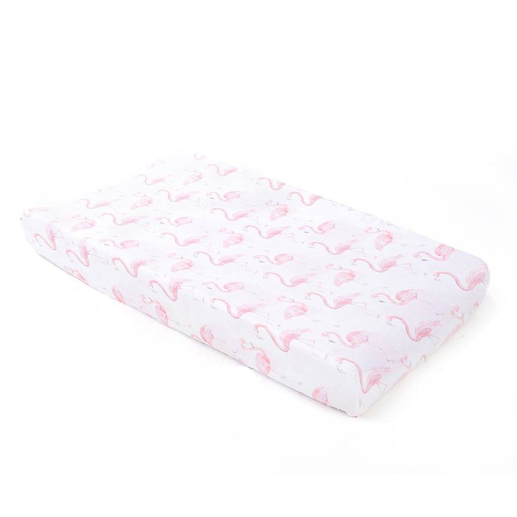 Oilo Flamingo Jersey Changing Pad Cover