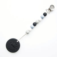 Loulou Lollipop Black Cookie Teether with Holder Set